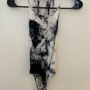 Tie dye strapy bodysuit
